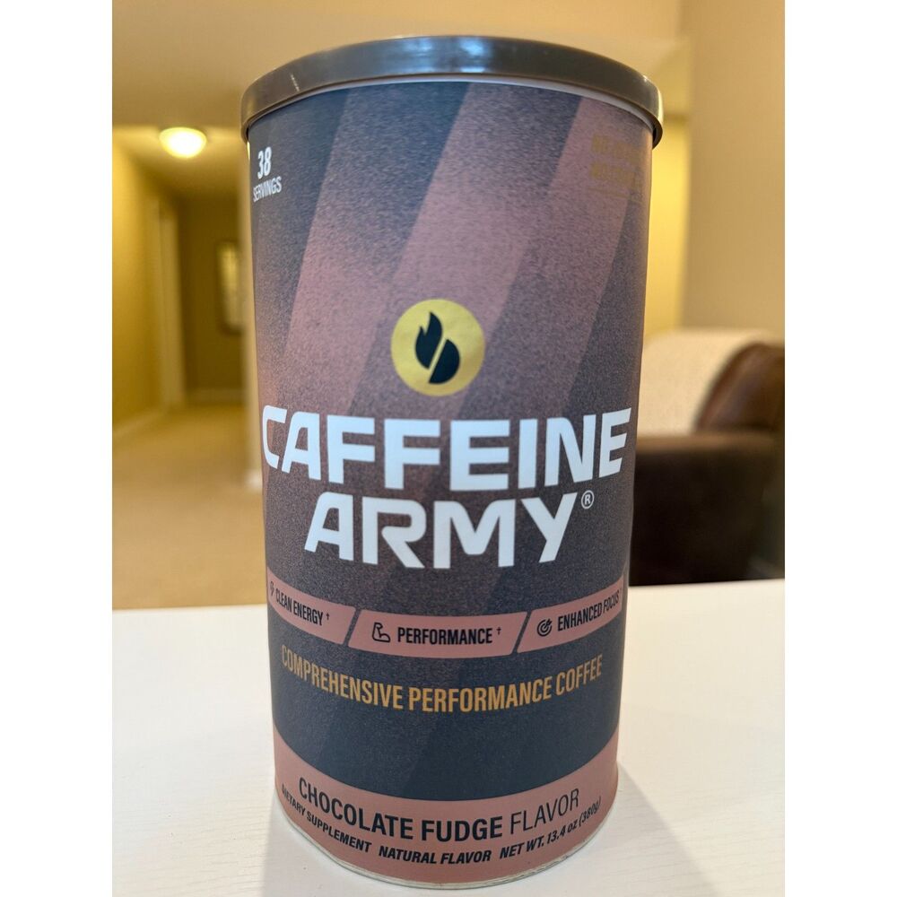 Caffeine Army Chocolate Fudge Flavor 38 Servings New Sealed Best Buy 3/22/2027
